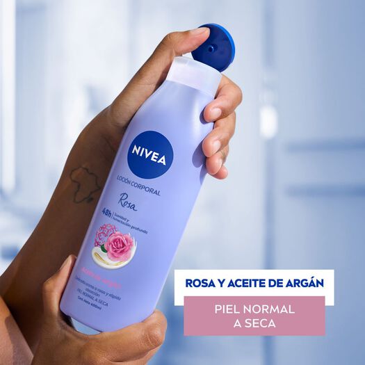 LOCIÓN CORPORAL NIVEA ROSA & ACEITE DE ARGÁN 400ML, , large image number 2
