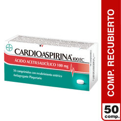 Cardioaspirina EC 100 mg x 50 Comprimidos Con Recubrimiento Entérico