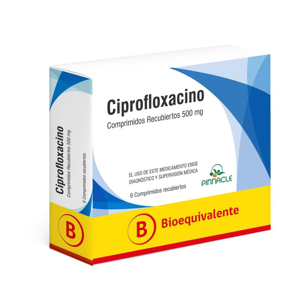 Ciprofloxacino 500 mg caja x 6 Comprimidos, , large image number 0