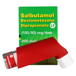 Salbutamol + Beclometasona 100 mcg/50 mcg/Dosis x 200 Dosis Aerosol para Inhalación Oral CHEMOPHARMA
