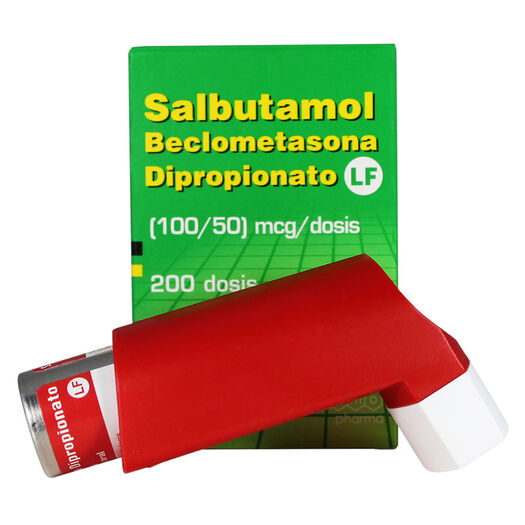 Salbutamol + Beclometasona 100 mcg/50 mcg/Dosis x 200 Dosis Aerosol para Inhalación Oral CHEMOPHARMA, , large image number 0