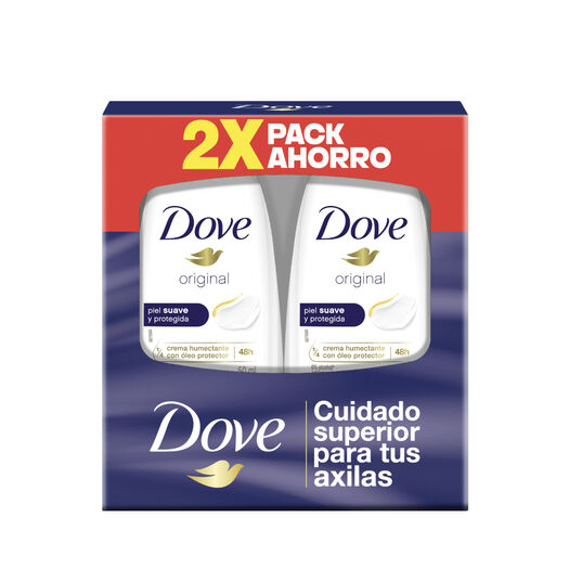 Pack 2 Dove Desodorantes Roll on Original 50 ml, , large image number 1