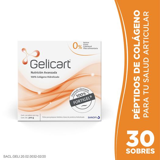 Gelicart Colageno Hidrolizado x 30 Sobres, , large image number 0