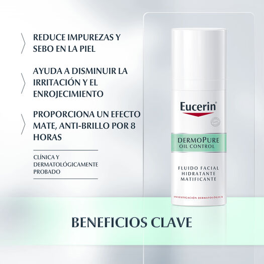 FLUIDO FACIAL MATIFICANTE EUCERIN DERMOPURE 50 ML, , large image number 1