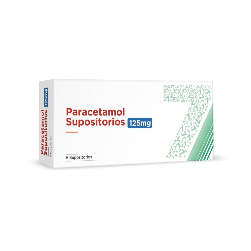 Paracetamol 125 mg x 6 Supositorios, , large image number 0