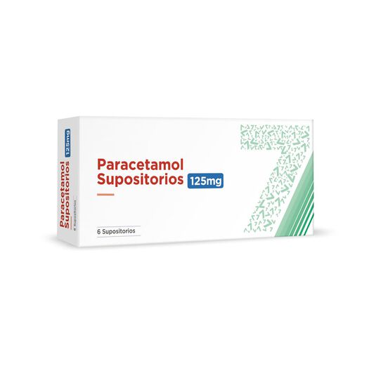 Paracetamol 125 mg x 6 Supositorios, , large image number 0