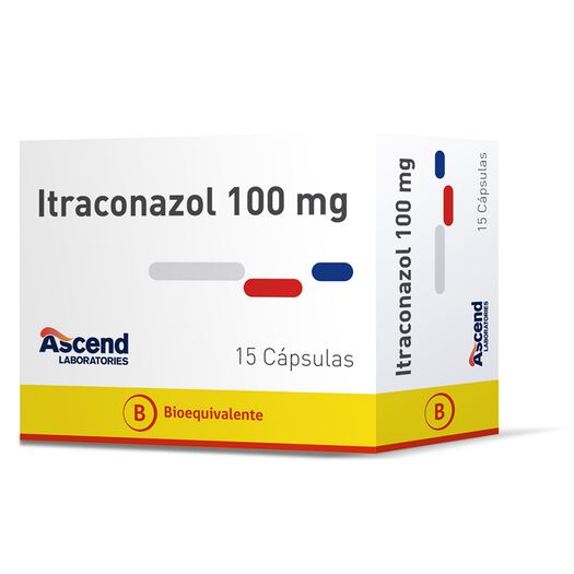 Itraconazol 100 mg x 15 Cápsulas ASCEND, , large image number 0