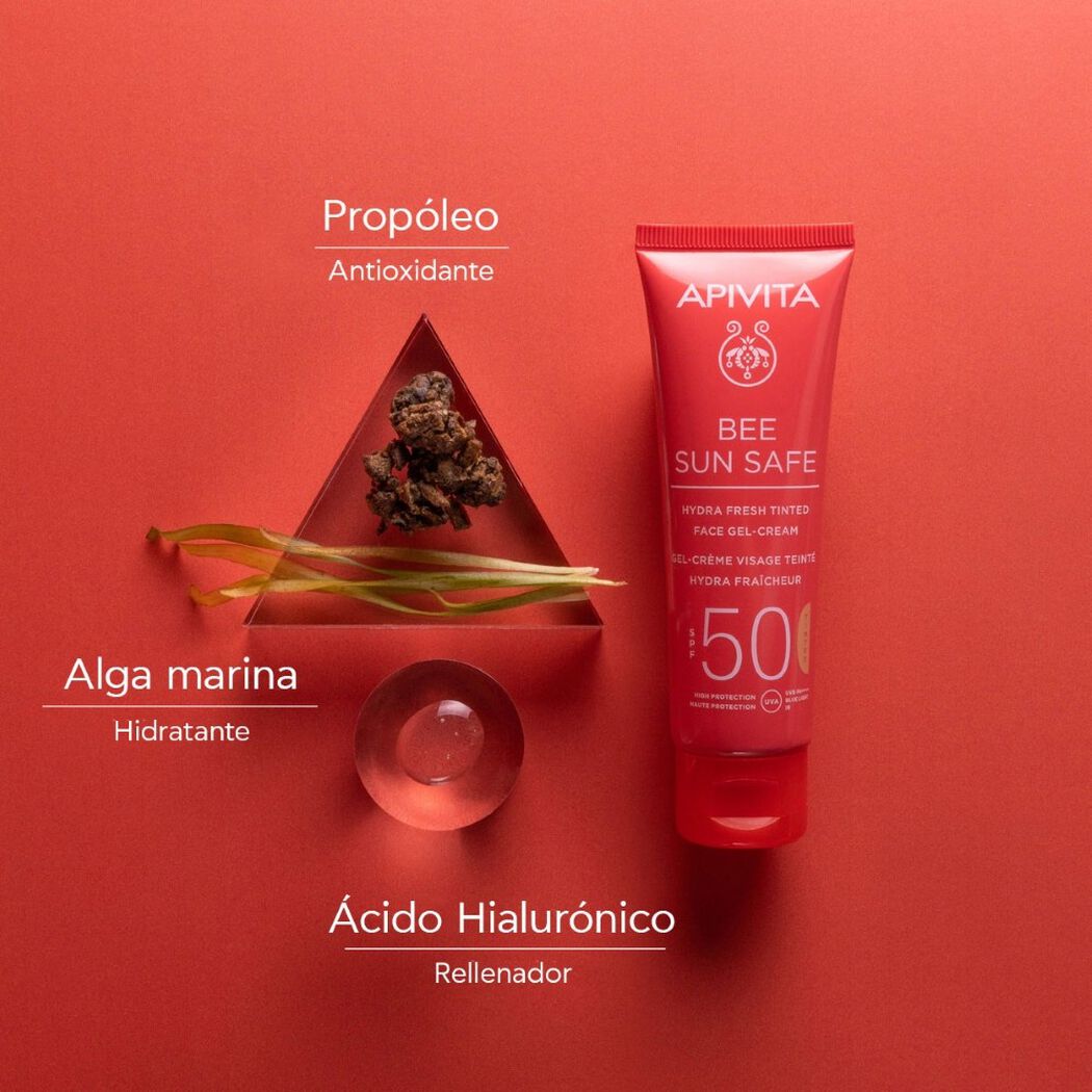 Protector Solar Apivita Bee Sun Safe Hydra Fresh SPF50 con Color 50 mL, , large image number 2