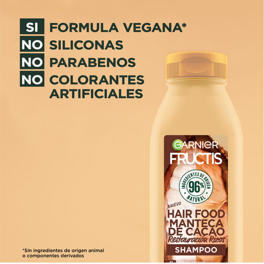 Shampoo Fructis Hair Food Manteca de Cacao 300 mL, , large image number 3