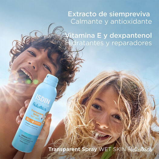 Fotoprotector Corporal con Antioxidante Pediátrico Wet Skin Transparent Spray SPF50 250ml, , large image number 3