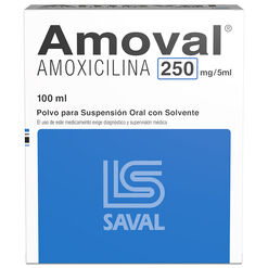 Amoval 250 mg/5 mL x 100 mL Polvo Para Suspensi&oacute;n Oral