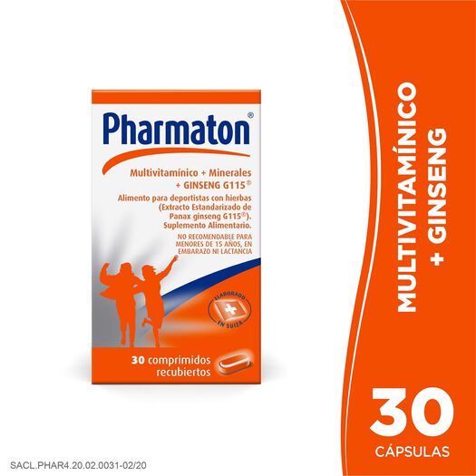Pharmaton x 30 Comprimidos Recubiertos, , large image number 0