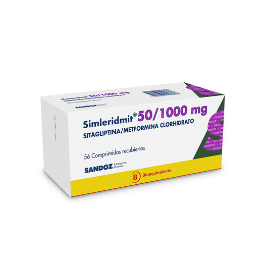 Simleridmit 50/1000 x 56 Comprimidos Recubiertos, , large image number 0