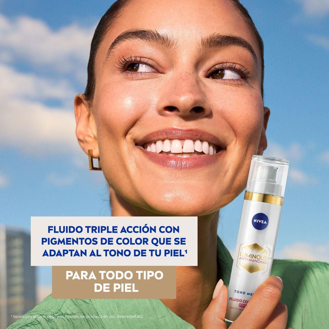 Fluido Facial Nivea Luminous 630 Tono Medio FPS30 40 ml, , large image number 3