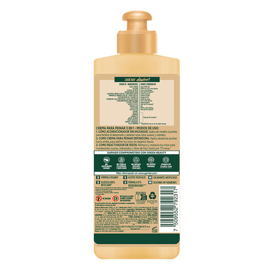 Crema Para Peinar Restauración Rizos Fructis Hair Food Cacao 300Ml, , large image number 2