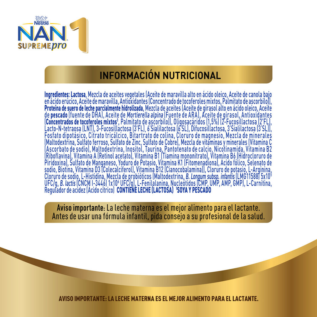 F&oacute;rmula Infantil Nan 1 Supreme Pro 800 g, , large image number 4