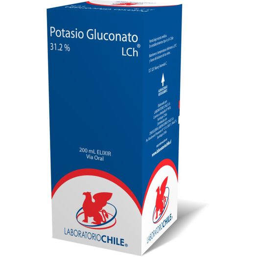 Potasio Gluconato 31.2 % x 200 ml Elixir CHILE, , large image number 0