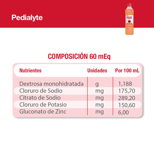 Pedialyte 60 Manzana x 500 mL Solución Oral, , large image number 1