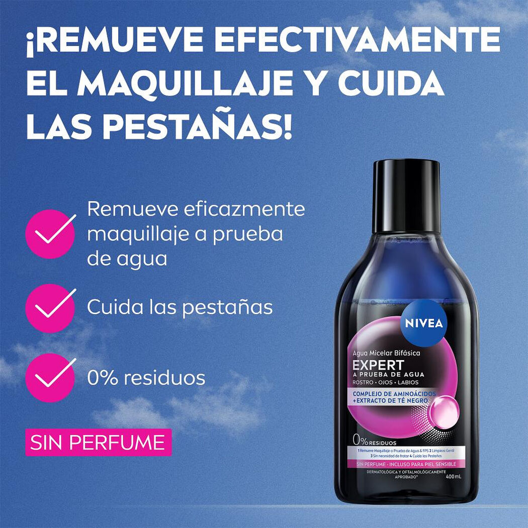 Agua Micelar Nivea Facial 3 en 1 Expert 400 ml, , large image number 2