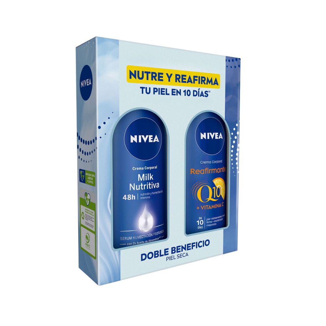 Nivea Pack Milk Nutri + Q10 Vit C 400Ml, , large image number 0