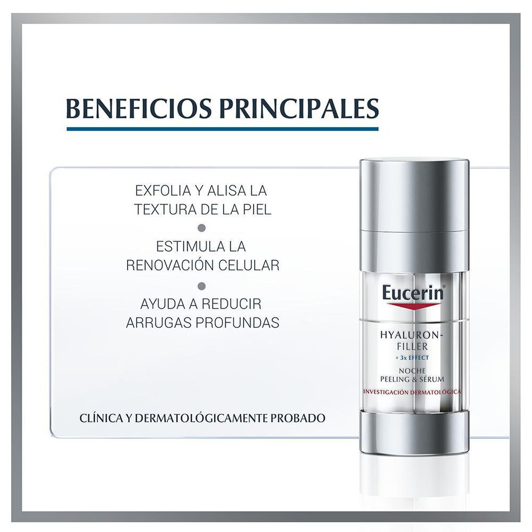 Crema Eucerin Hyaluron Filler Noche Peeling & Serum 30 mL, , large image number 1