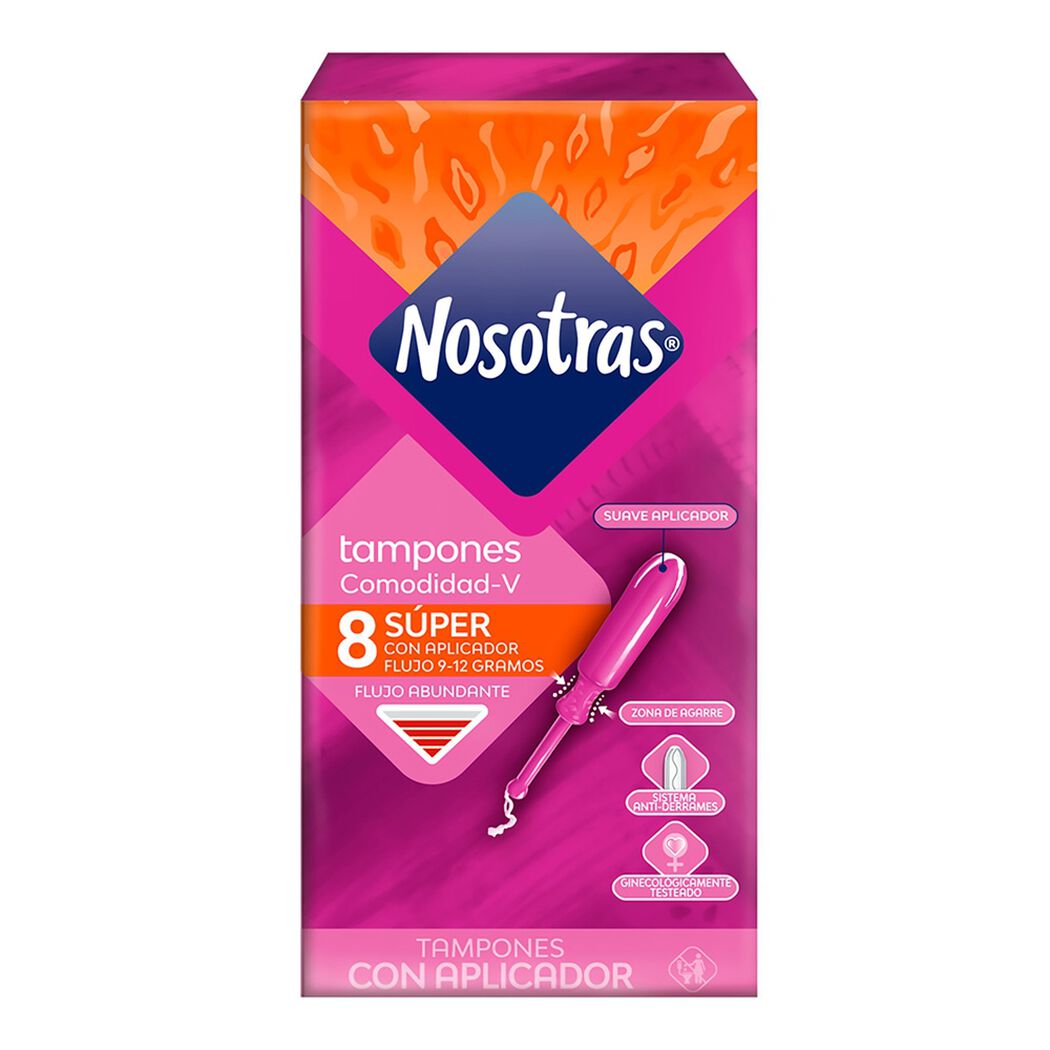 Nosotras Tampon Super Con Aplicador x 8 Unidades, , large image number 1