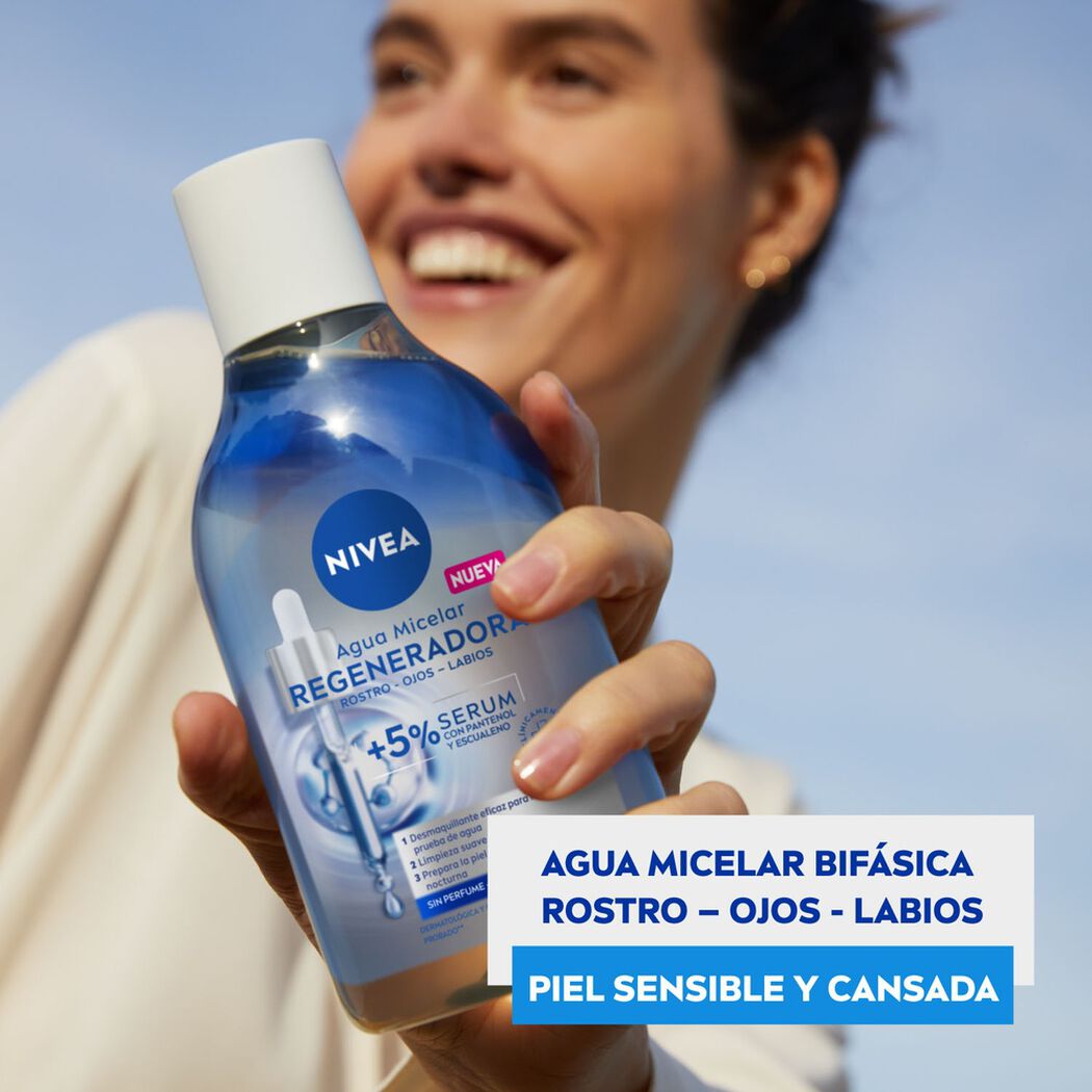 Agua Micelar Bif&aacute;sica Nivea Regeneradora 400 mL, , large image number 2