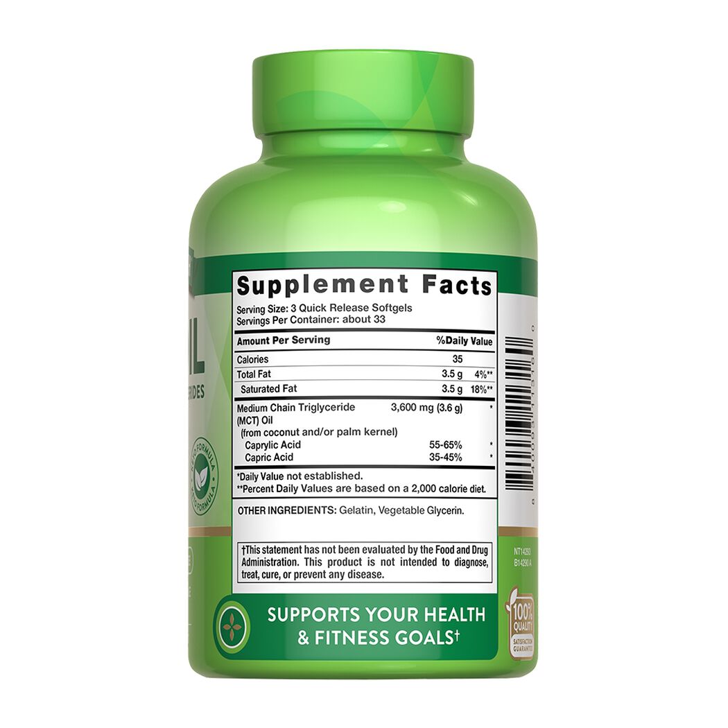 Nature&rsquo;s Truth MCT Oil 3600 mg 100 C&aacute;psulas, , large image number 3