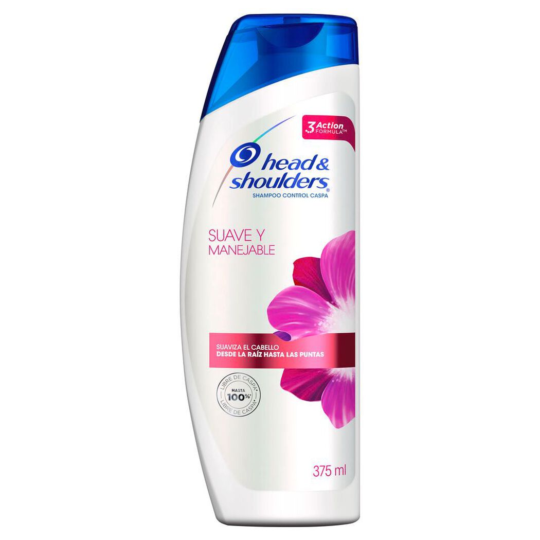 Head & Shoulders Shampoo 2 En 1 Suave Y Manejable x 375 mL, , large image number 3