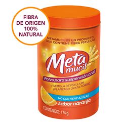 Metamucil Fibra Natural Soluble Sabor Naranja 174 g