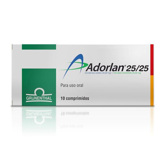 Adorlan 25 mg/25 mg Caja 10 Comp., , large image number 0