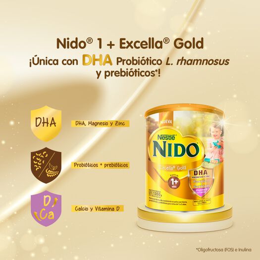 Fórmula Láctea Nido Etapa 1+ 1350g Excella Gold, , large image number 2