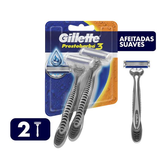 Máquina De Afeitar Desechable Gillette Prestobarba3 Con Afeitadas Suaves, 2 Unidades, , large image number 0