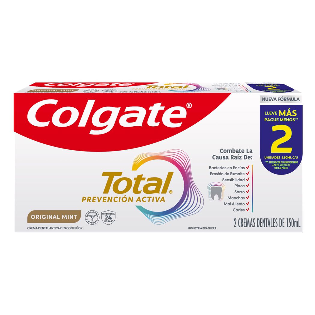 Pasta Dental Colgate Total Clean Mint 75 mL 2 un, , large image number 1