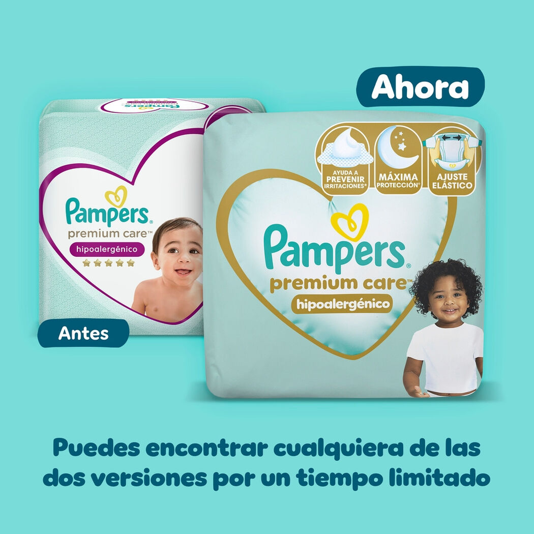 Pa&ntilde;ales Pampers Premium Care Hipoalerg&eacute;nico XG 60 un, , large image number 4