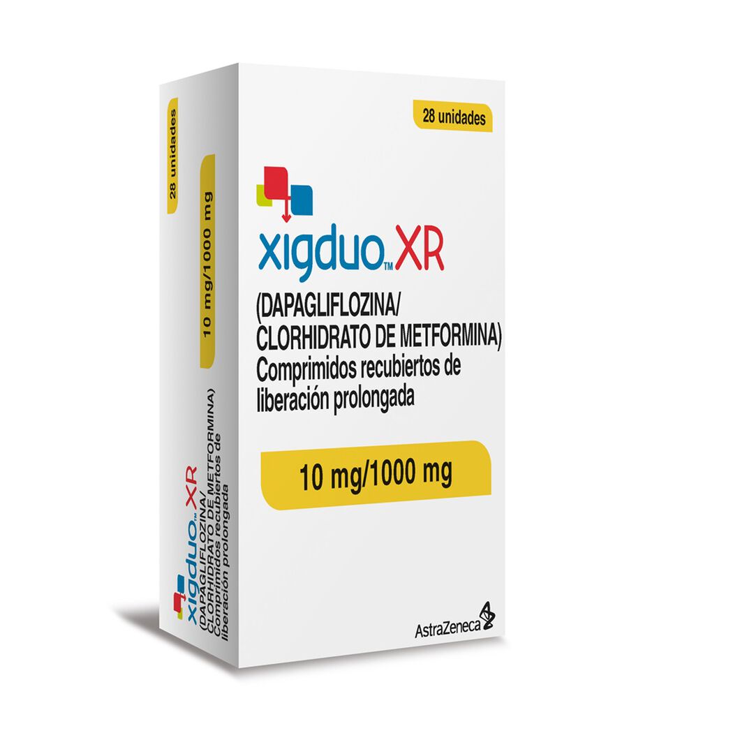 Xig Duo XR 10 mg/1000 mg 28 Comprimidos Recubiertos de Liberación Prolongada, , large image number 0