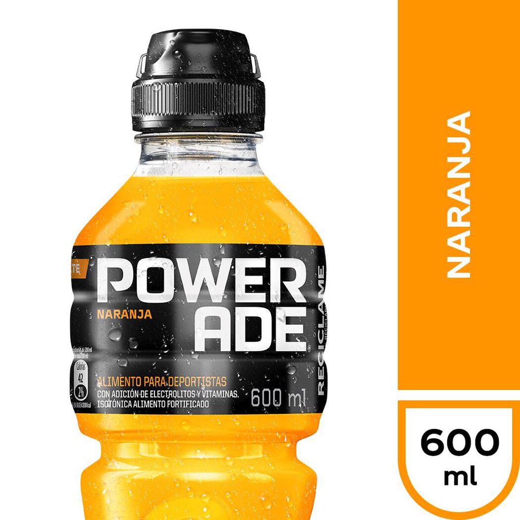 Jugo Powerade Naranja Botella 600 cc, , large image number 0