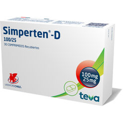 Simperten-D 100 mg/25 mg x 30 Comprimidos Recubiertos