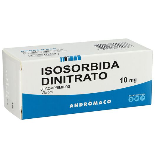 Isosorbide Dinitrato 10 mg x 60 Comprimidos ANDROMACO S.A., , large image number 0