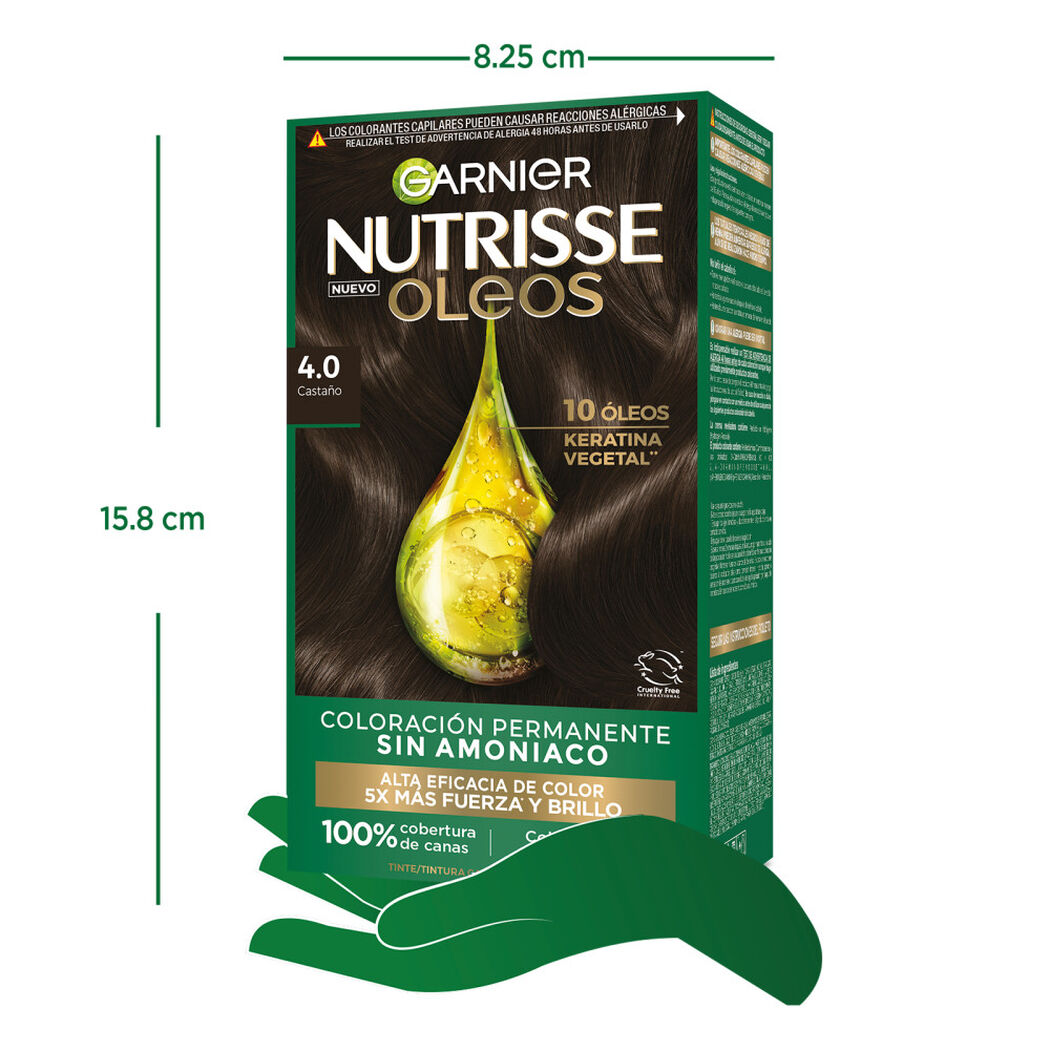 Tintura Nutrisse Oleos 4.0 Casta&ntilde;o, , large image number 1