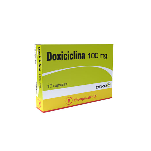 Doxiciclina 100 mg x 10 Cápsulas OPKO CHILE S.A., , large image number 0
