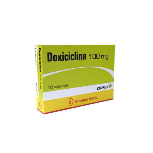 Doxiciclina 100 mg x 10 Cápsulas OPKO CHILE S.A., , large image number 0