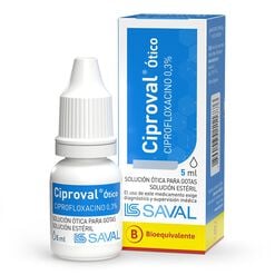 Ciproval 0,3 % x 5 mL Solución Para Gotas Oticas
