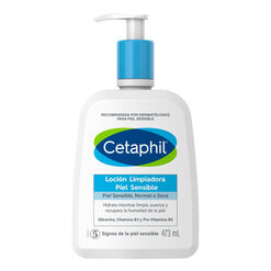 Loción limpiadora facial cetaphil para pieles sensibles 473ml