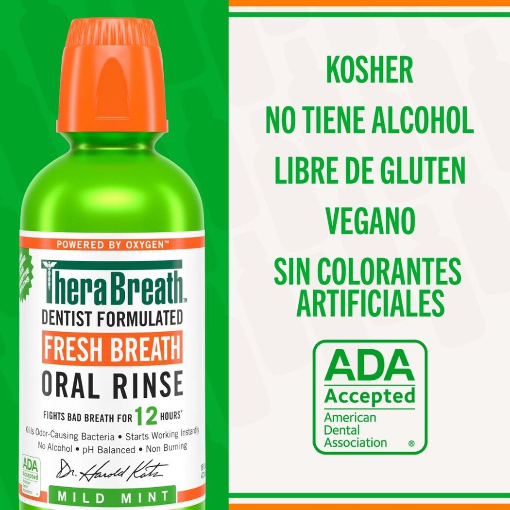 Enjuague Bucal Therabreath Menta 473 mL, , large image number 4