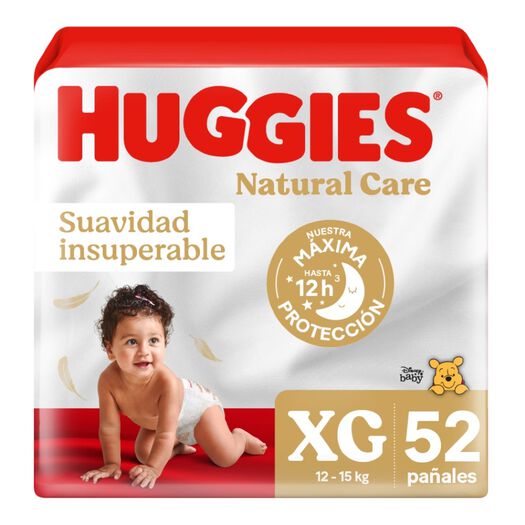 Pañal Huggies Natural Care Xg 52 Un, , large image number 0