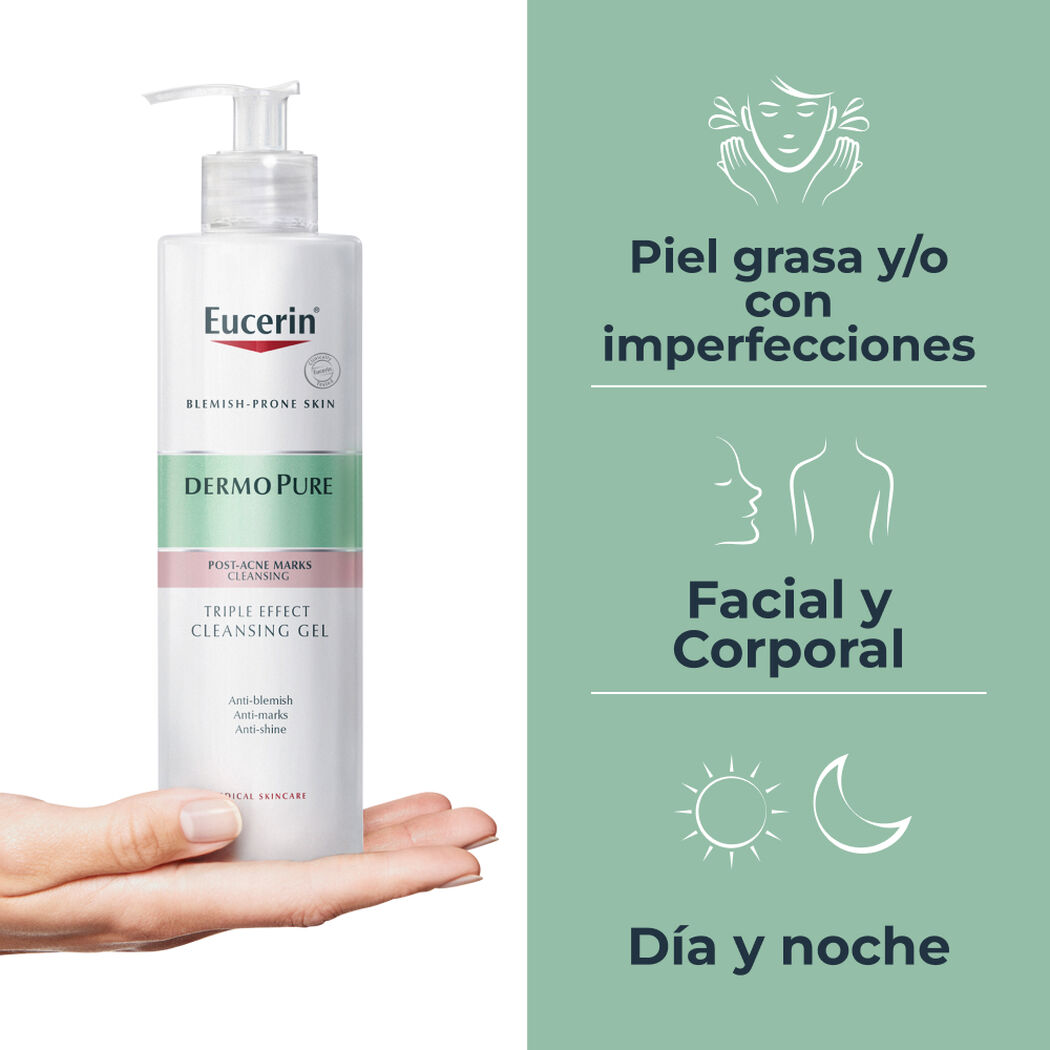 Gel Limpiador Eucerin Dermopure Oil Control Triple Effect 400 mL, , large image number 1