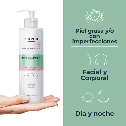 Gel Limpiador Dermopure Eucerin Oil Control Triple Effect 400 mL, , large image number 1