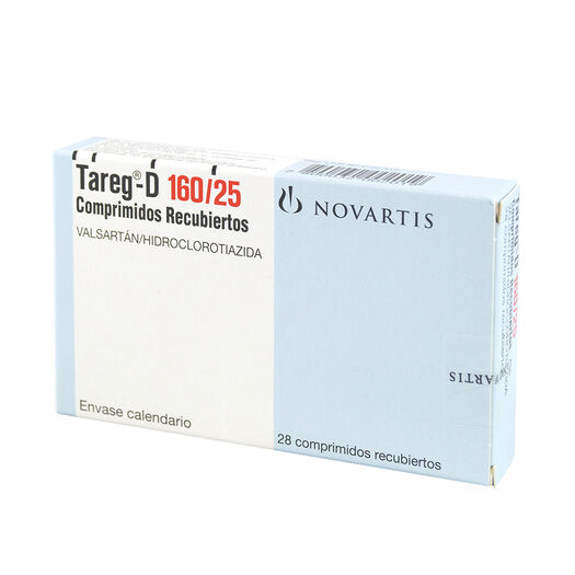 Tareg-D 160 mg/25 mg x 28 Comprimidos Recubiertos, , large image number 0