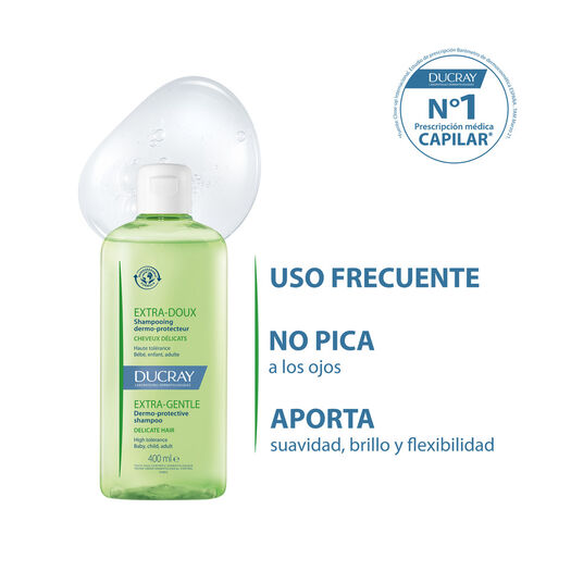 Ducray Extra-Doux Shampoo Dermo-Protector 400Ml, , large image number 1